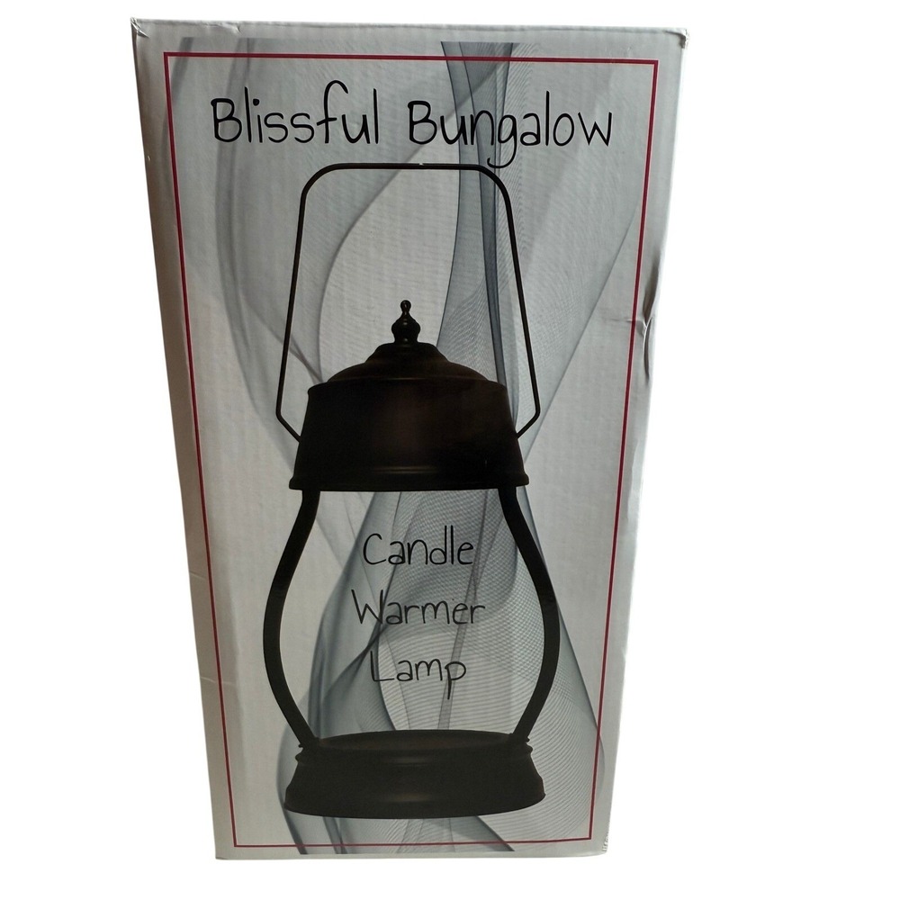 Blissful Bungalow Lantern‎ Style Candle Warmer Lamp Black Electric Heat Bulb - Picture 8 of 10
